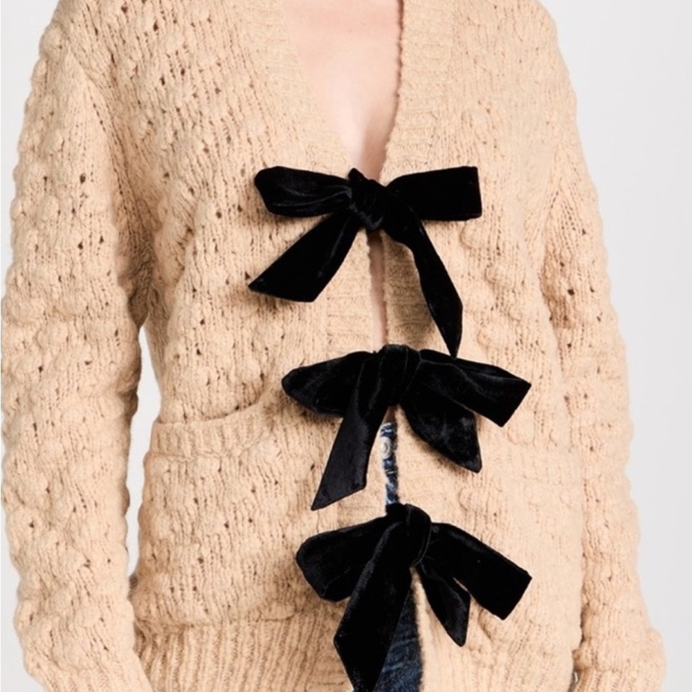 Sea NY Teresa velvet tie cardigan size XS